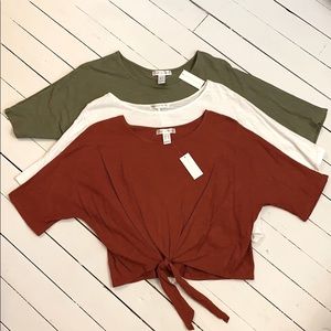 Bundle of 3 Tie Front Tops